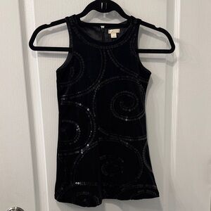 Children’s place Black Sequin Swirl Sleeveless Dress size 5